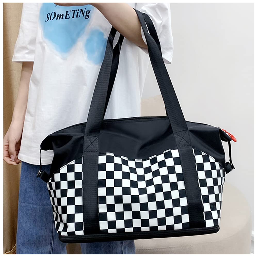 Women Travel Duffel, Large Expandable Weekender Carry-on Tote