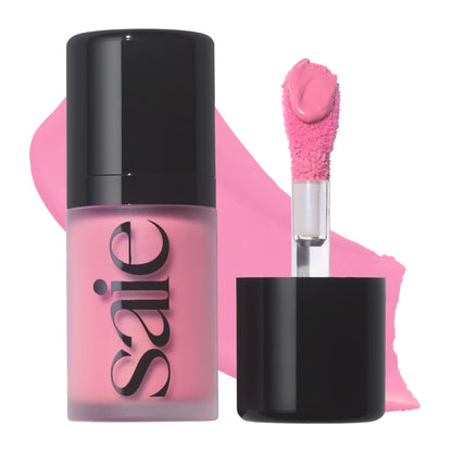 Saie Dew Liquid Blush for Cheeks - Hydrating Cream Blush Stick with a Blendable + Buildable Formula - Skincare Infused Dewy Cheek Tint for a Natural Flush - Glowy Makeup Essential - Baby (.40 Oz)