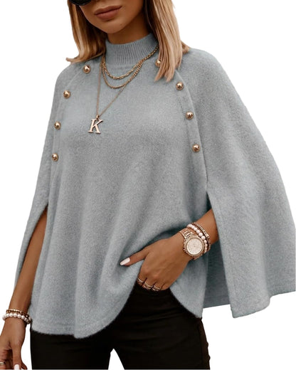 CHICME Women’s Knit Cape Sweater