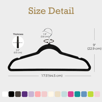House Day Black Velvet Hangers 60 Pack