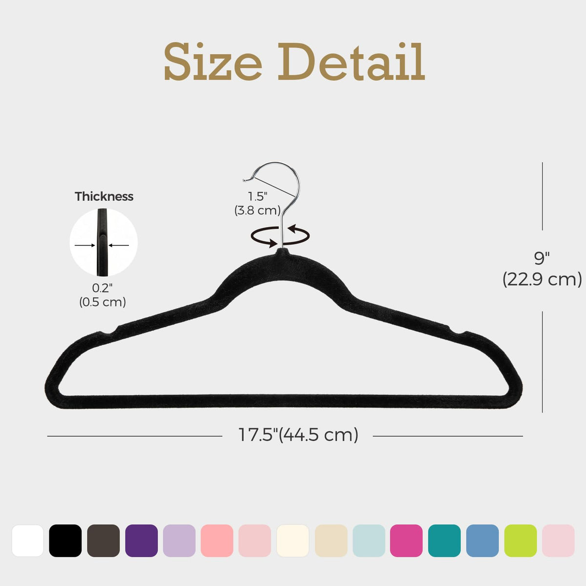 House Day Black Velvet Hangers 60 Pack