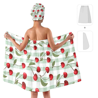 Bath Wrap and Hair Drying Towel Set – Microfiber Quick Dry