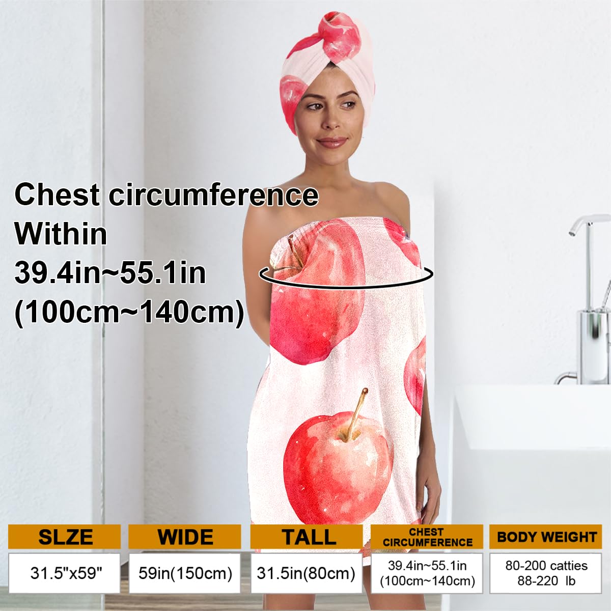 Bath Wrap and Hair Drying Towel Set – Microfiber Quick Dry