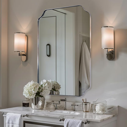 Andy Star Unique Rectangle Wall Mirror, 24"X32"