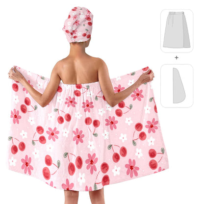 Bath Wrap and Hair Drying Towel Set – Microfiber Quick Dry