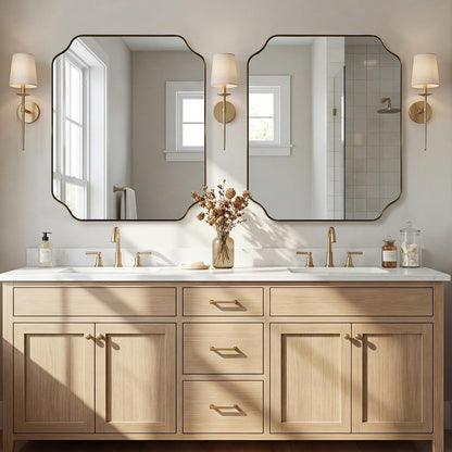 Andy Star Unique Rectangle Wall Mirror, 24"X32"