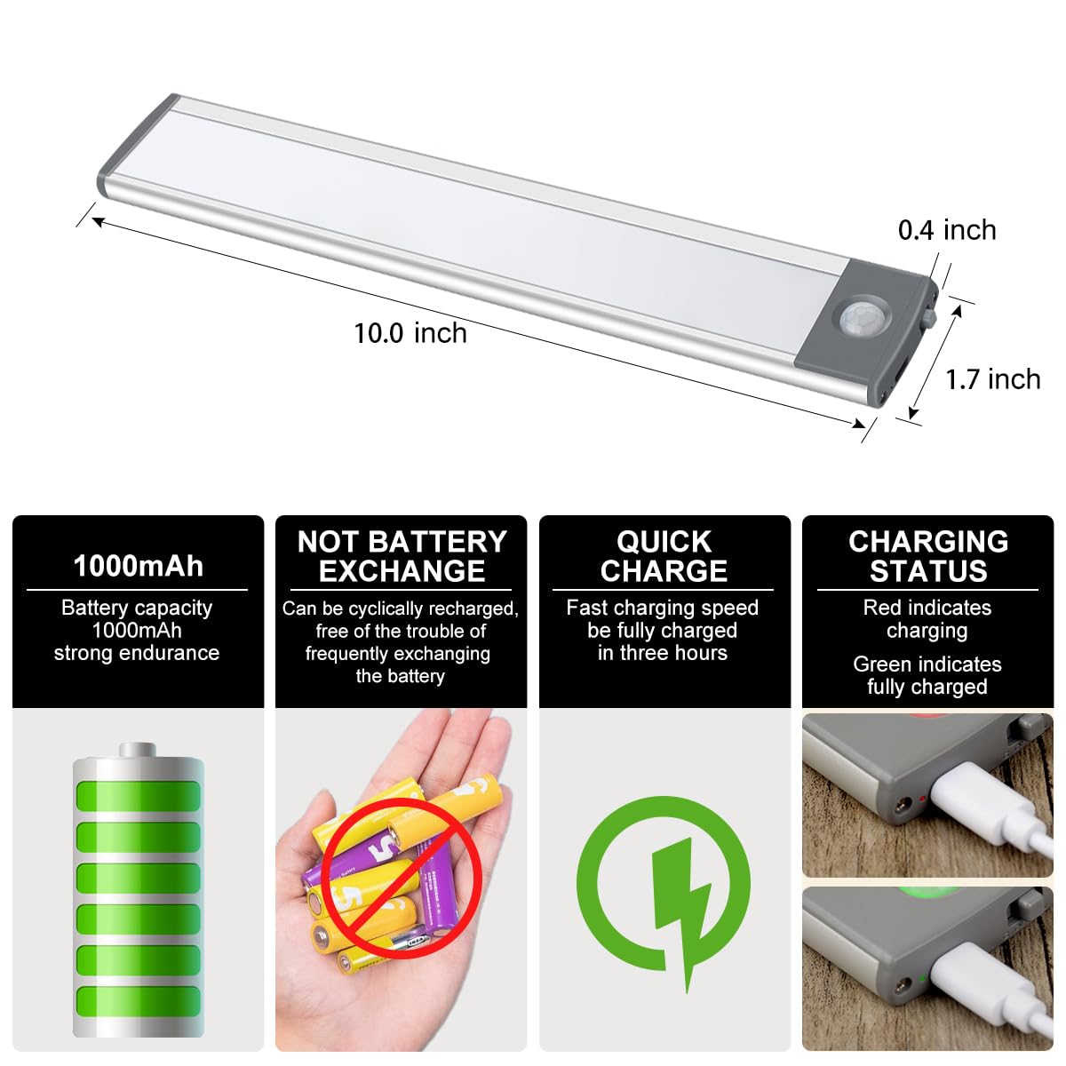 54-LED Motion Sensor Cabinet Light