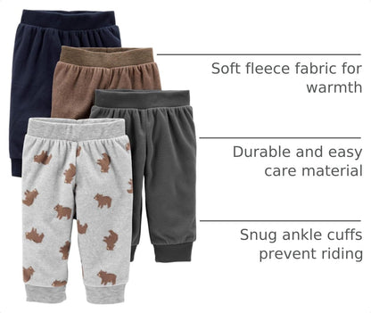 Simple Joys by Carter's unisex-baby 4-pack Fleece Pants