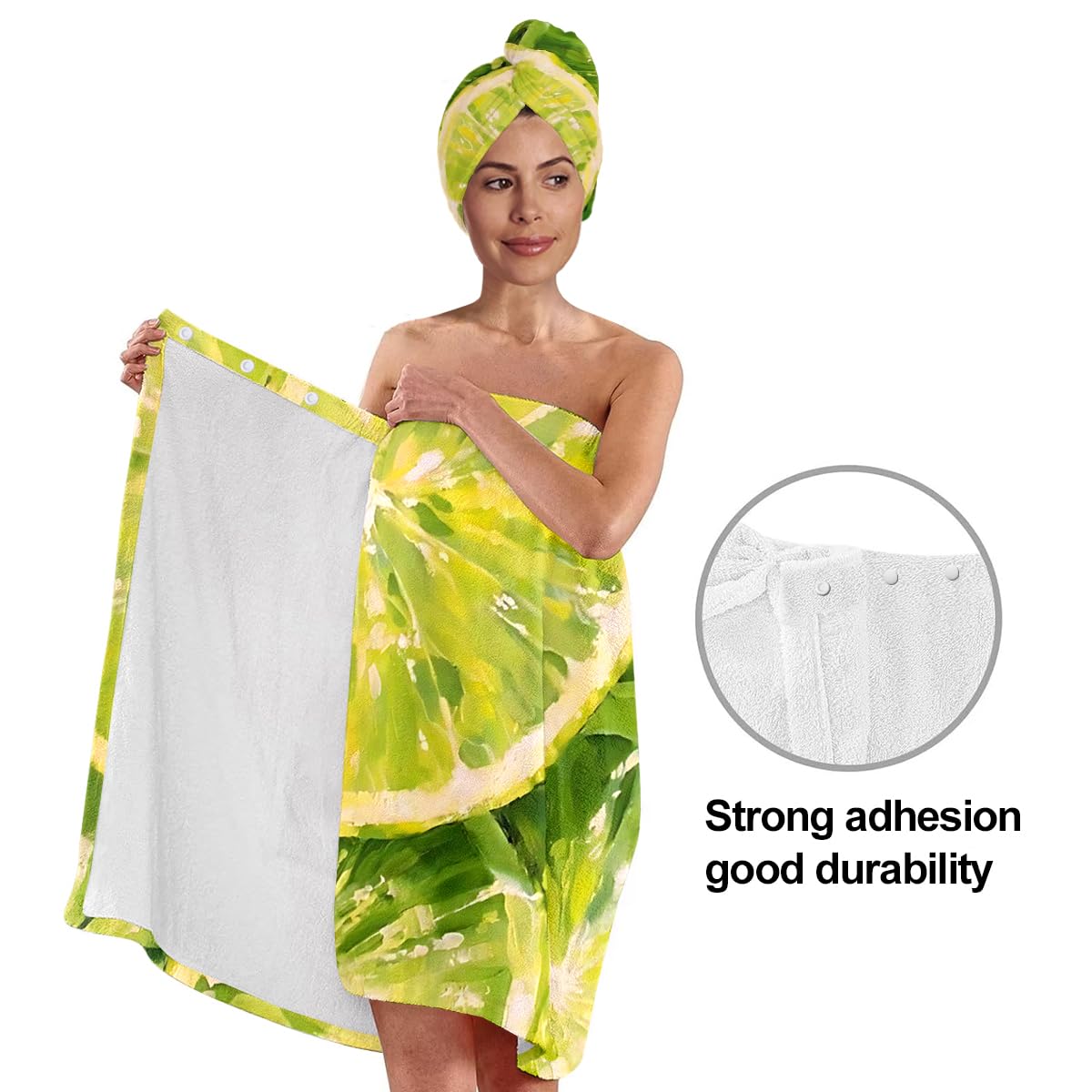 Bath Wrap and Hair Drying Towel Set – Microfiber Quick Dry