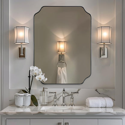 Andy Star Unique Rectangle Wall Mirror, 24"X32"