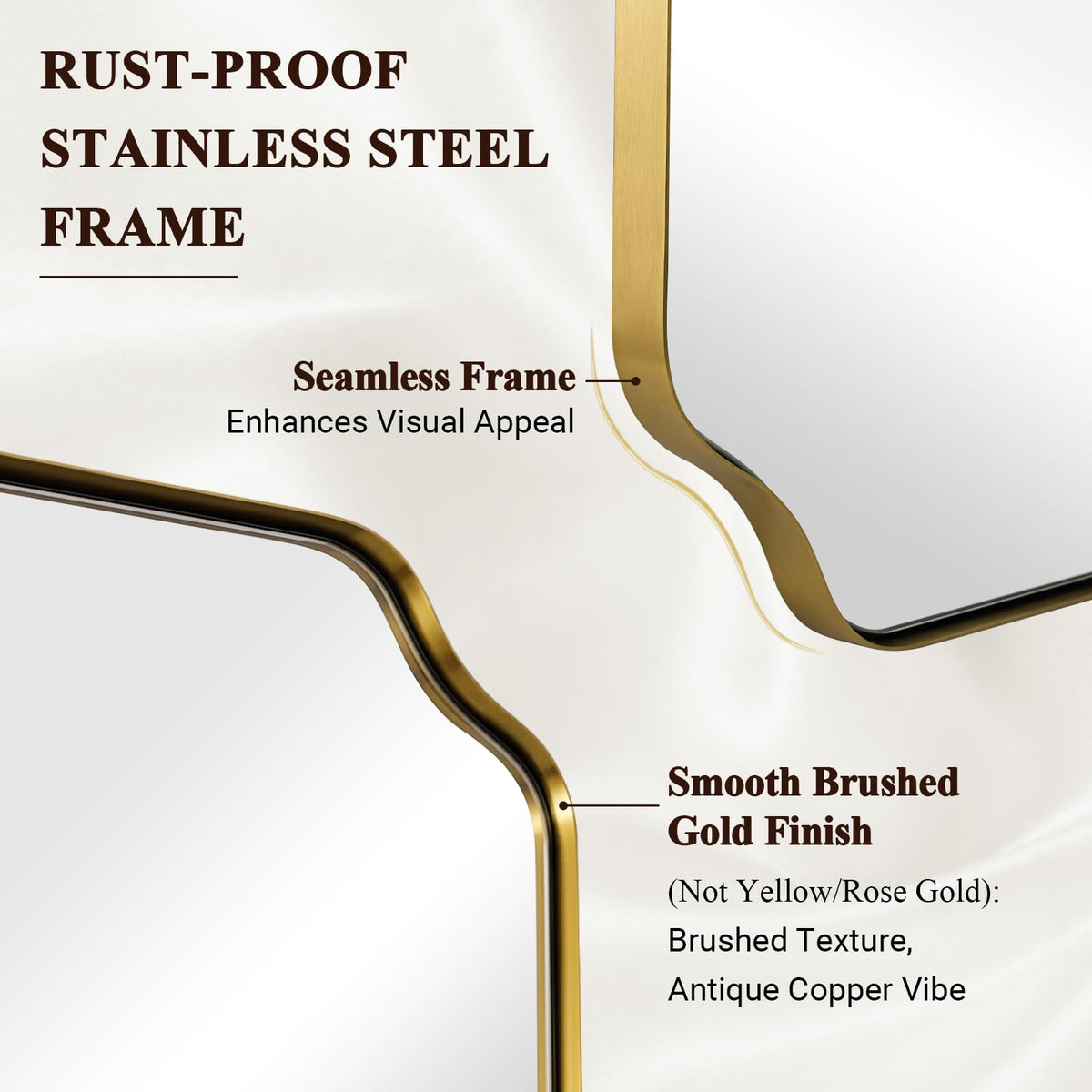 Andy Star Unique Rectangle Wall Mirror, 24"X32"