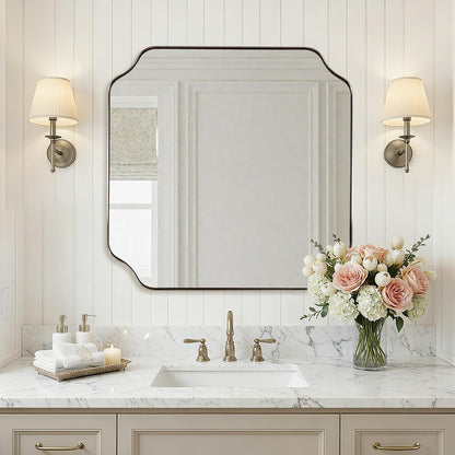 Andy Star Unique Rectangle Wall Mirror, 24"X32"
