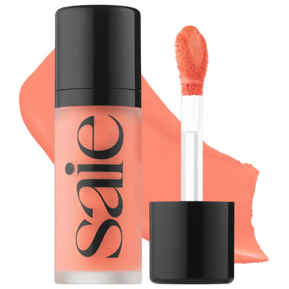 Saie Dew Liquid Blush for Cheeks - Hydrating Cream Blush Stick with a Blendable + Buildable Formula - Skincare Infused Dewy Cheek Tint for a Natural Flush - Glowy Makeup Essential - Baby (.40 Oz)