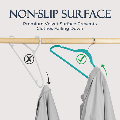 House Day Black Velvet Hangers 60 Pack