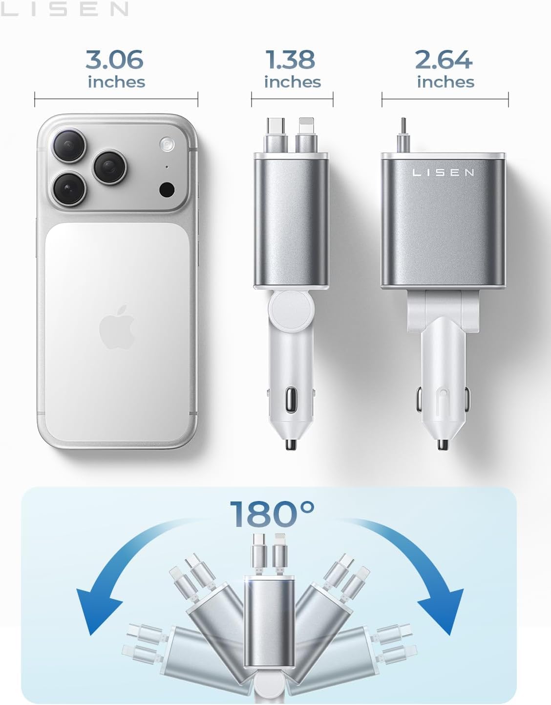Lisen Retractable Car Charger