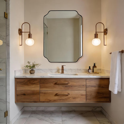 Andy Star Unique Rectangle Wall Mirror, 24"X32"