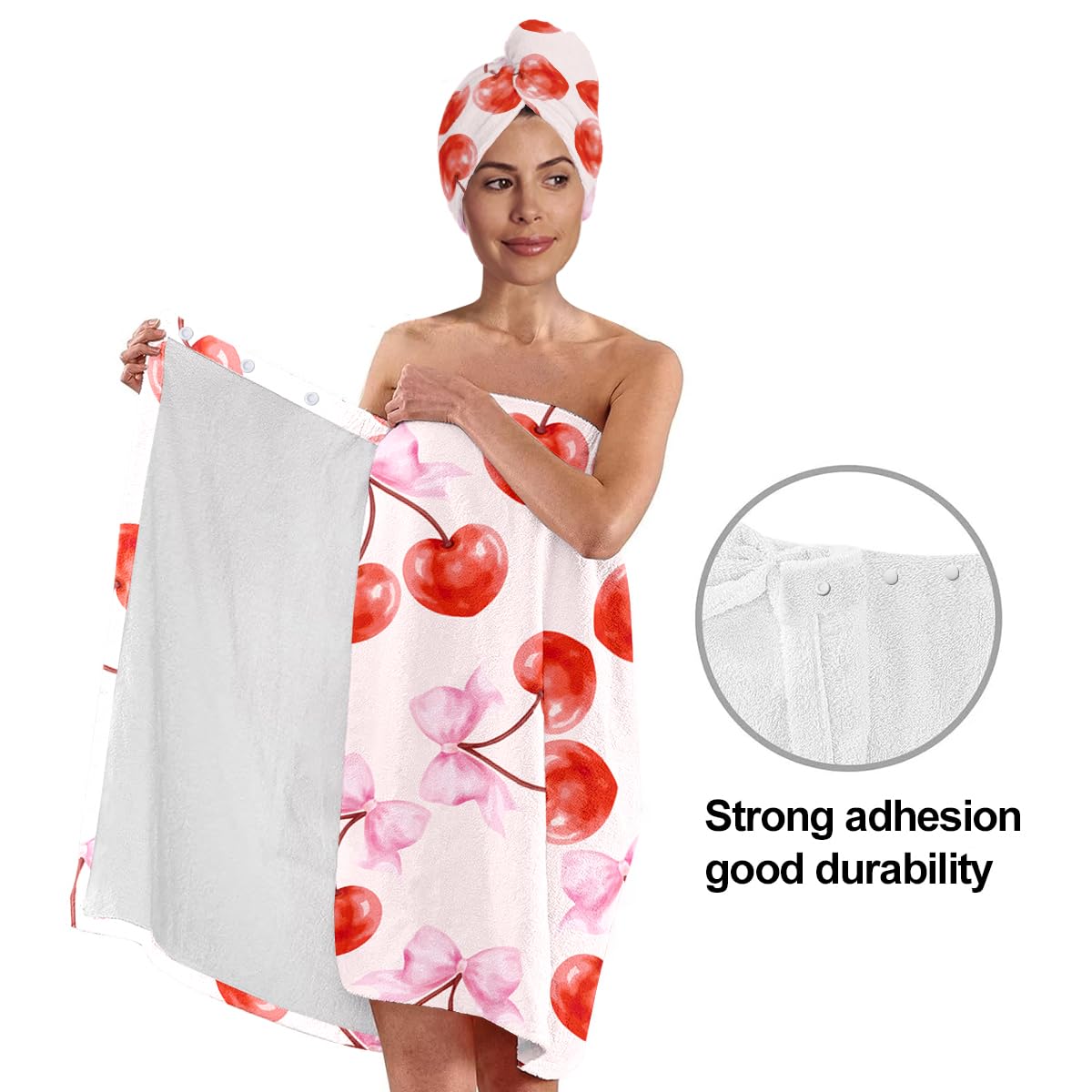Bath Wrap and Hair Drying Towel Set – Microfiber Quick Dry