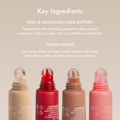 Summer Fridays Lip Butter Balm - Moisturizing Lip Gloss for Instant Shine + Sheer Color