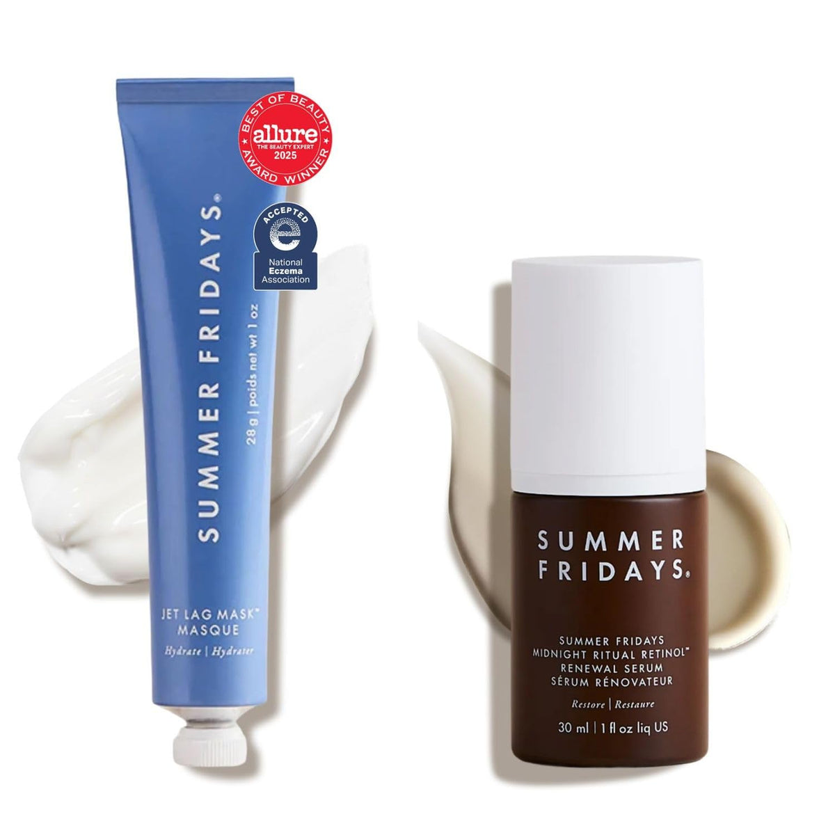 Summer Fridays Jet Lag Mask - Hydrating Overnight Face Mask, Moisturizer + Eye Cream - Enriched with Hyaluronic Acid, Niacinamide, + Antioxidants