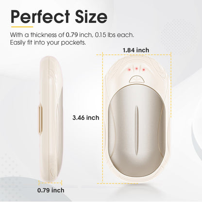 AI Hand Warmers Rechargeable 2 Pack, AI Smart Chips Electric Hand Warmers, 20Hrs Long