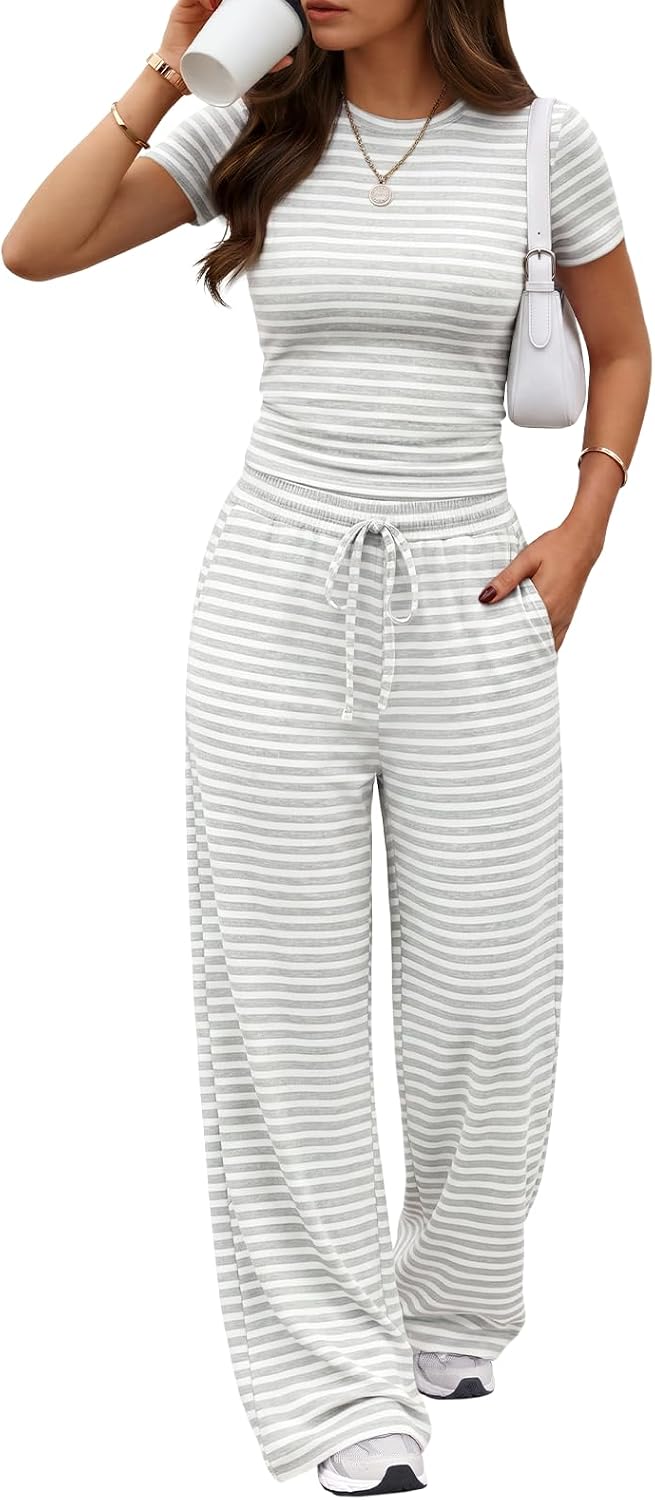 Trendy Queen Women's 2 Piece Matching Summer Lounge Set with Pockets
