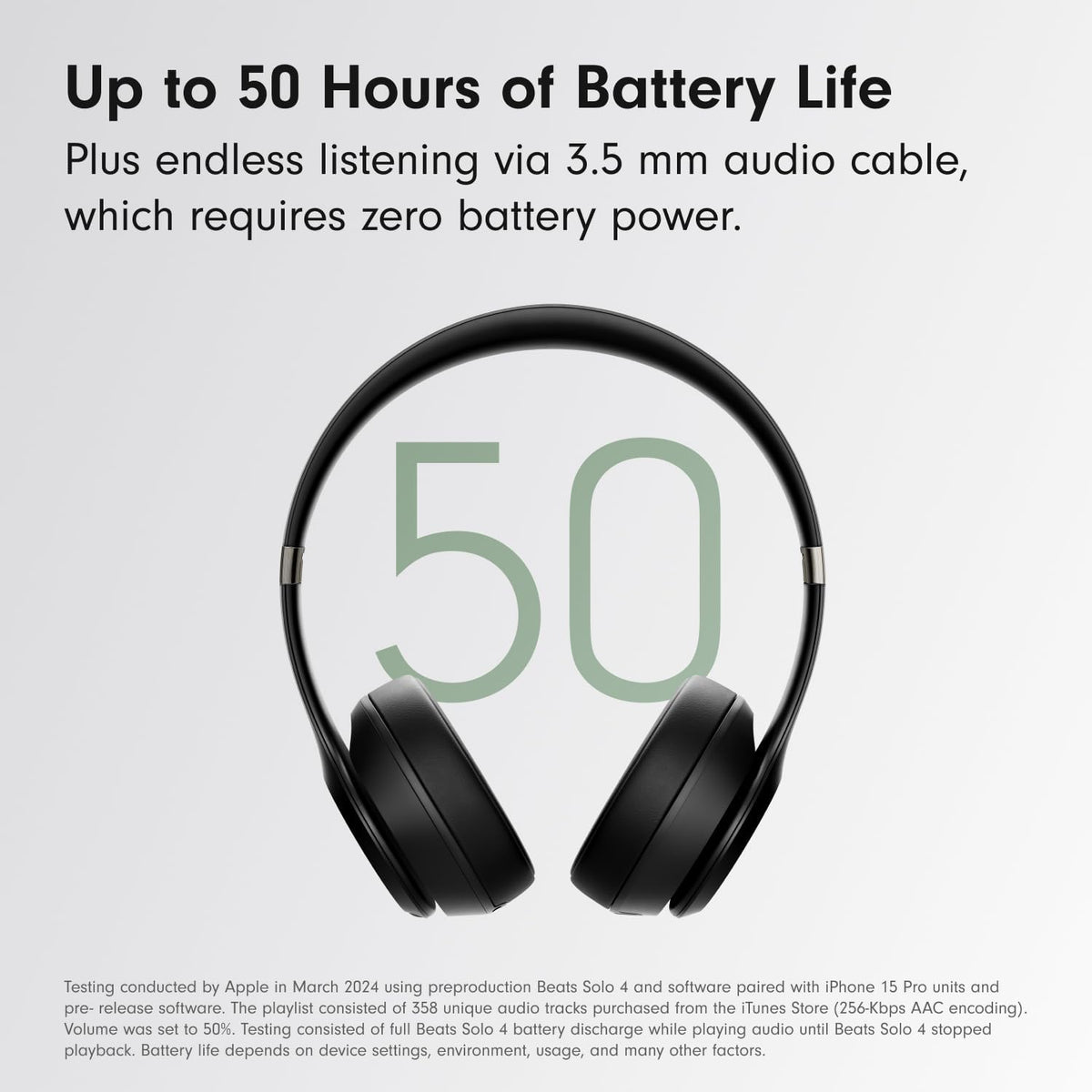 Beats Solo 4 - Wireless On-Ear Bluetooth Headphones, Up to 50-Hour Battery Life, Ultra-Lightweight Comfort