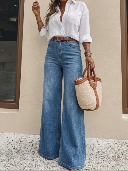 Women's High Waisted Wide Leg Jeans