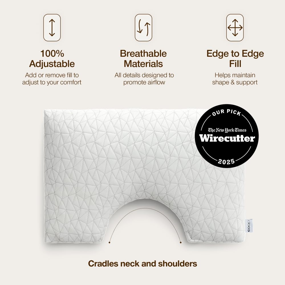 Coop Home Goods Original Adjustable Pillow, Queen Size Bed Pillows
