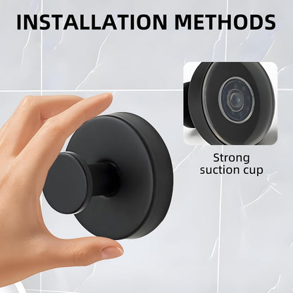 2 Packs Suction Cup Hooks, Waterproof No-Drill