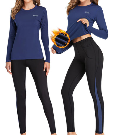 Thermal Underwear for Women Thermal Set Fleece Lined Leggings Long Johns