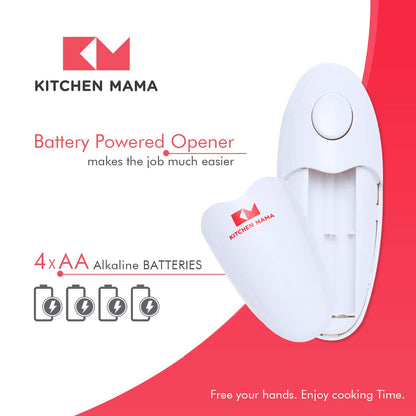 Kitchen Mama Auto Electric Can Opener: Open Your Cans with a Simple Press of Button