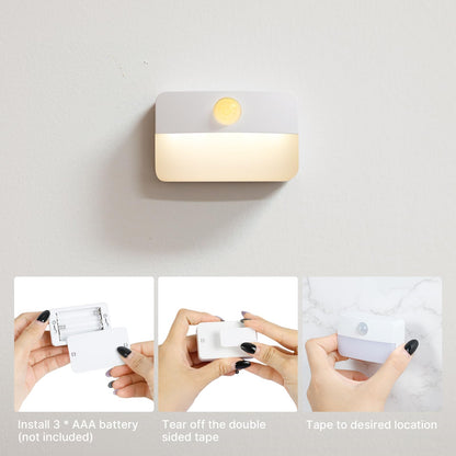 Guankai 8 Pack Motion Sensor Stair Light for Indoor, Battery Operated