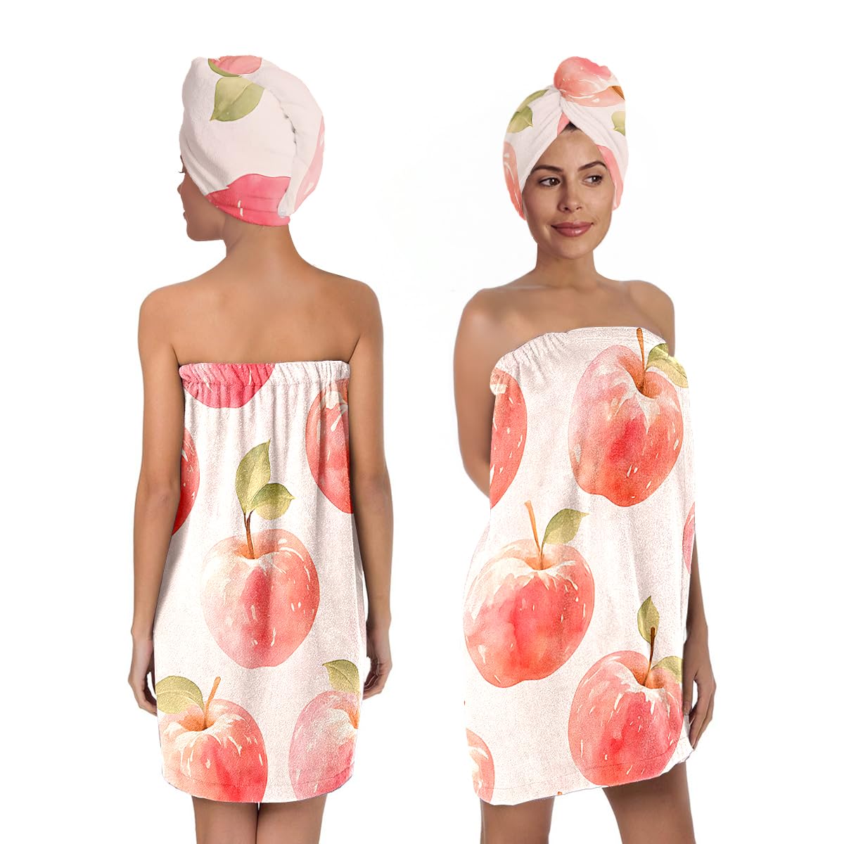 Bath Wrap and Hair Drying Towel Set – Microfiber Quick Dry