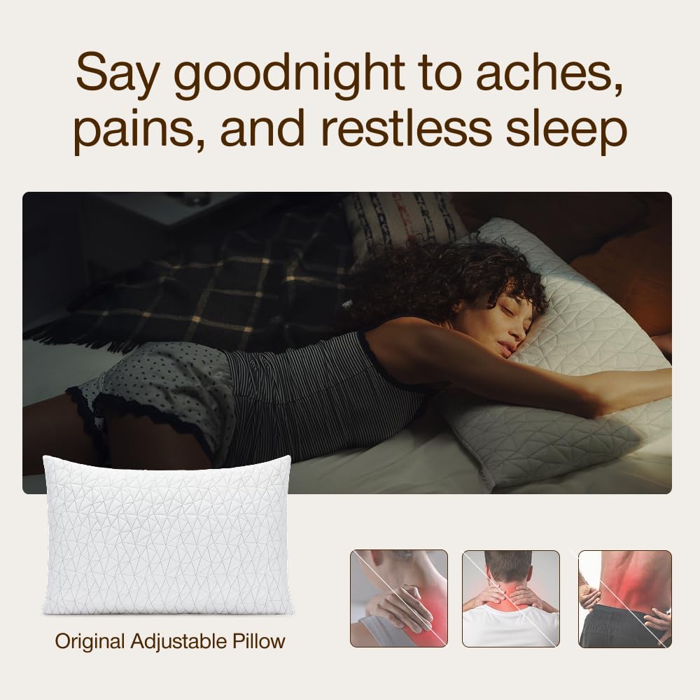 Coop Home Goods Original Adjustable Pillow, Queen Size Bed Pillows
