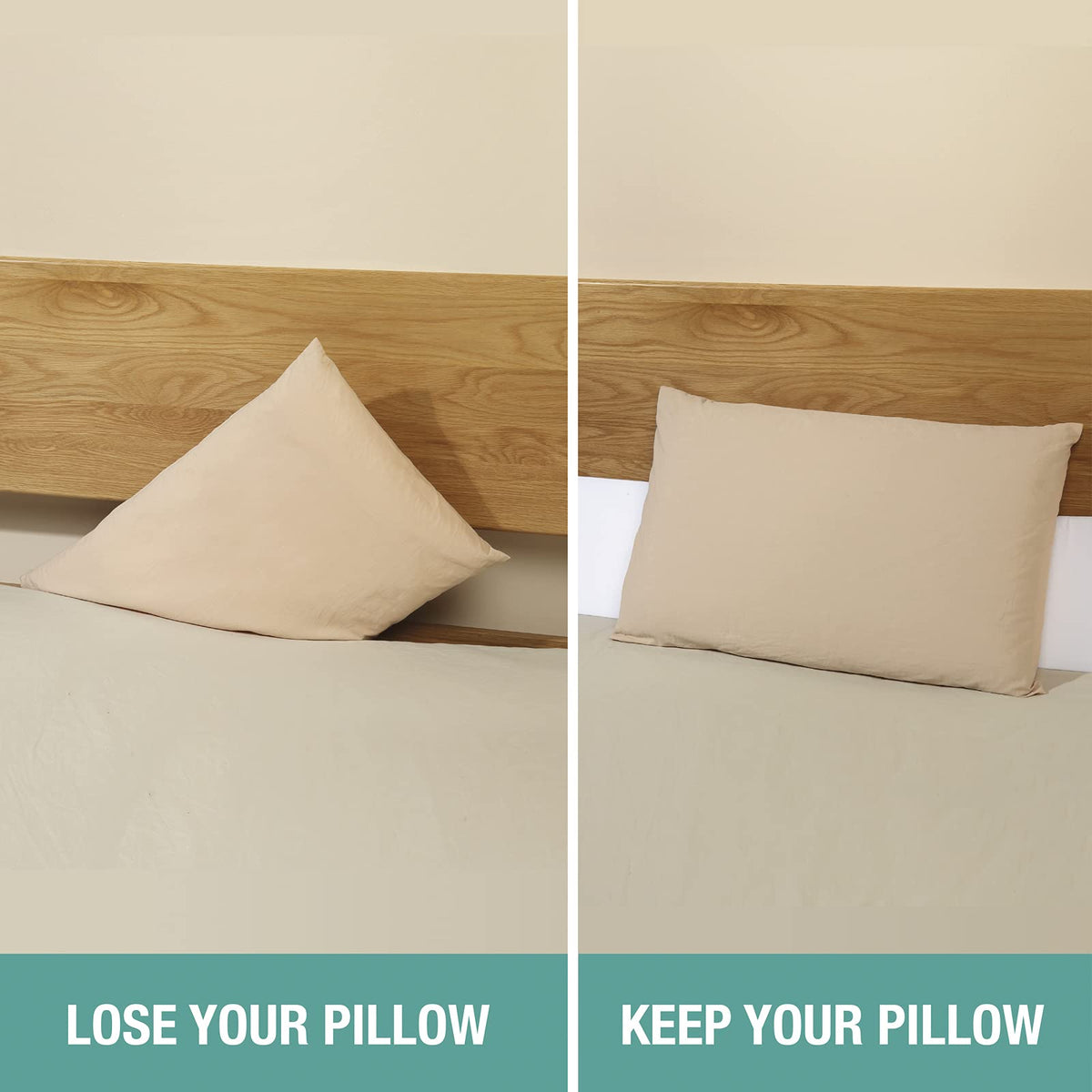 Vekkia King Bed Wedge Pillow for Headboard Gap, 0–6" Gap Filler with Side Pockets & Washable Cover, Gray 76"X10"x6"