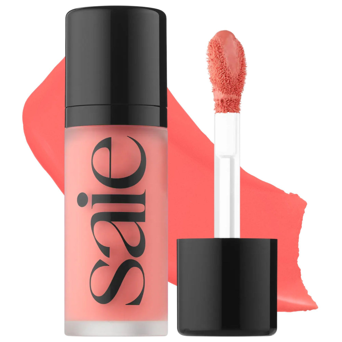 Saie Dew Liquid Blush for Cheeks - Hydrating Cream Blush Stick with a Blendable + Buildable Formula - Skincare Infused Dewy Cheek Tint for a Natural Flush - Glowy Makeup Essential - Baby (.40 Oz)