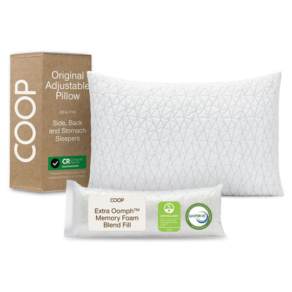 Coop Home Goods Original Adjustable Pillow, Queen Size Bed Pillows