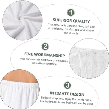 Bath Wrap and Hair Drying Towel Set – Microfiber Quick Dry