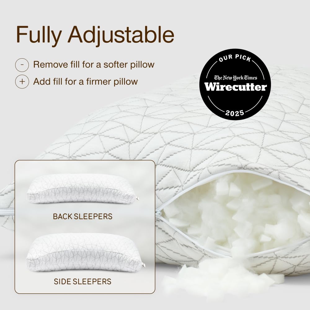 Coop Home Goods Original Adjustable Pillow, Queen Size Bed Pillows
