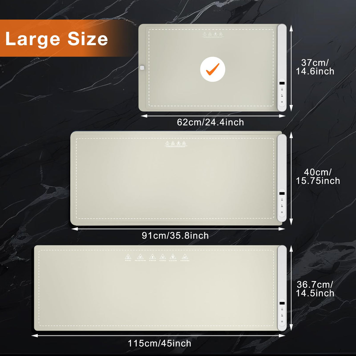 FYY Warming Mat for Food 24"x15", Rapid and Full Surface Heating