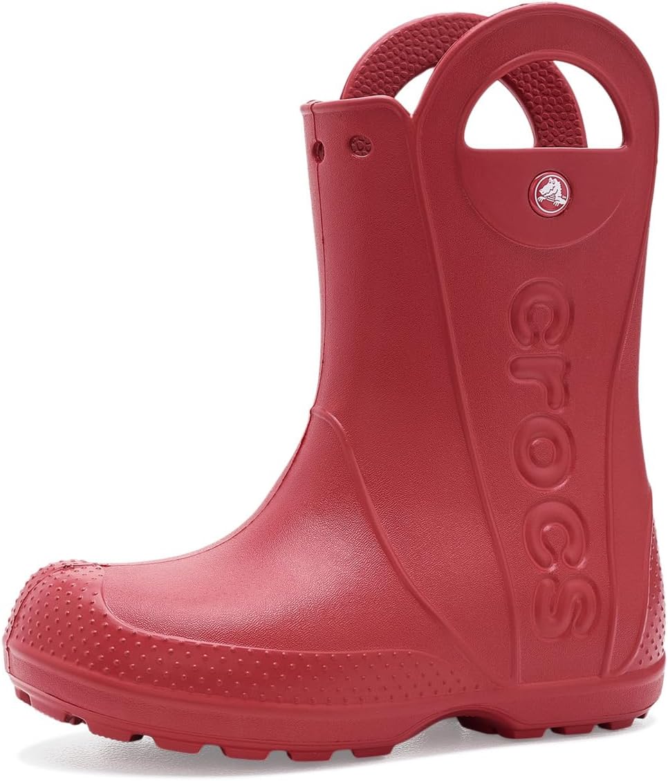 Crocs Kids' Handle It Rain Boots | Waterproof Slip On Shoes | Kids' Rain Boots