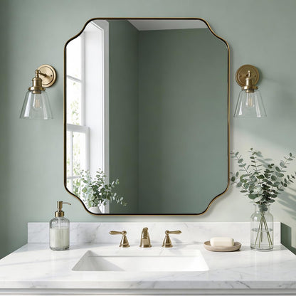Andy Star Unique Rectangle Wall Mirror, 24"X32"