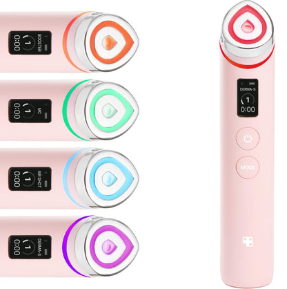 Medicube Booster Pro | 6-In-1 Real Glass Glow Beauty Massager | for Clear, Radiant, Firmer-Looking Skin | Korean Skin Care | Pink