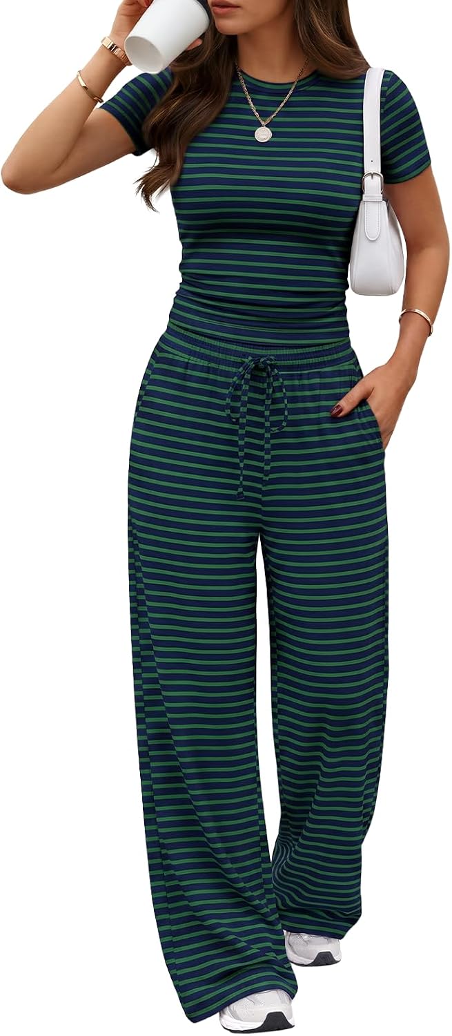 Trendy Queen Women's 2 Piece Matching Summer Lounge Set with Pockets