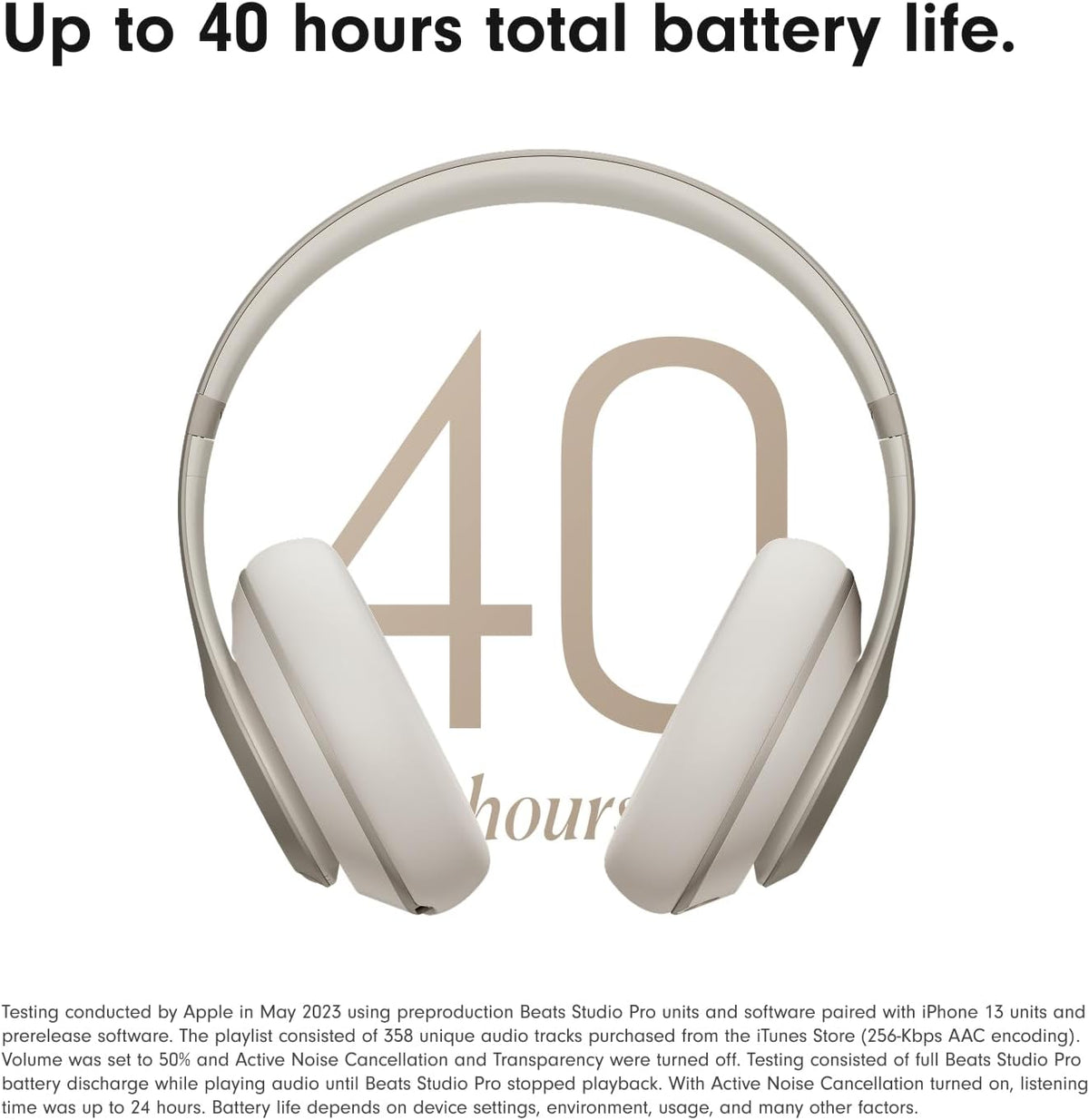 Beats Studio Pro Premium Wireless Over-Ear Headphones- Up to 40-Hour Battery Life, Active Noise Cancelling, Great for Travel & Commuting, USB-C Lossless Audio, Apple & Android Compatible -Black