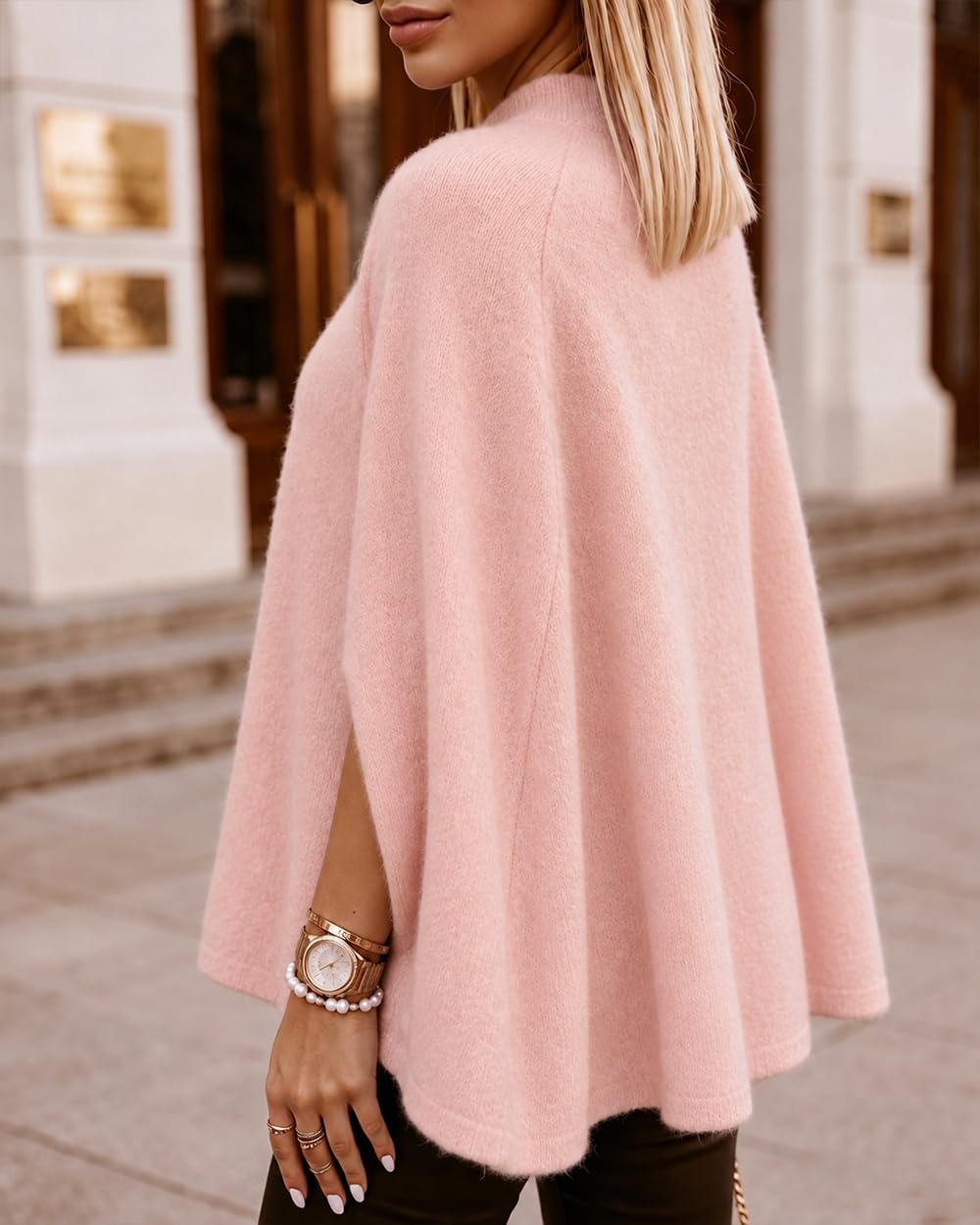 CHICME Women’s Knit Cape Sweater