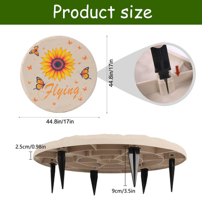4Pcs Large Stepping Stones Outdoor Garden Walkway, Durable Plastic Pavers