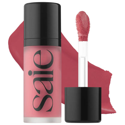 Saie Dew Liquid Blush for Cheeks - Hydrating Cream Blush Stick with a Blendable + Buildable Formula - Skincare Infused Dewy Cheek Tint for a Natural Flush - Glowy Makeup Essential - Baby (.40 Oz)