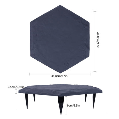 4Pcs Large Stepping Stones Outdoor Garden Walkway, Durable Plastic Pavers
