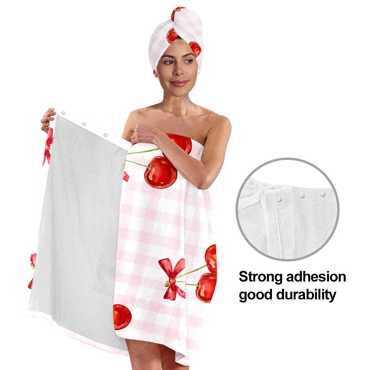 Bath Wrap and Hair Drying Towel Set – Microfiber Quick Dry